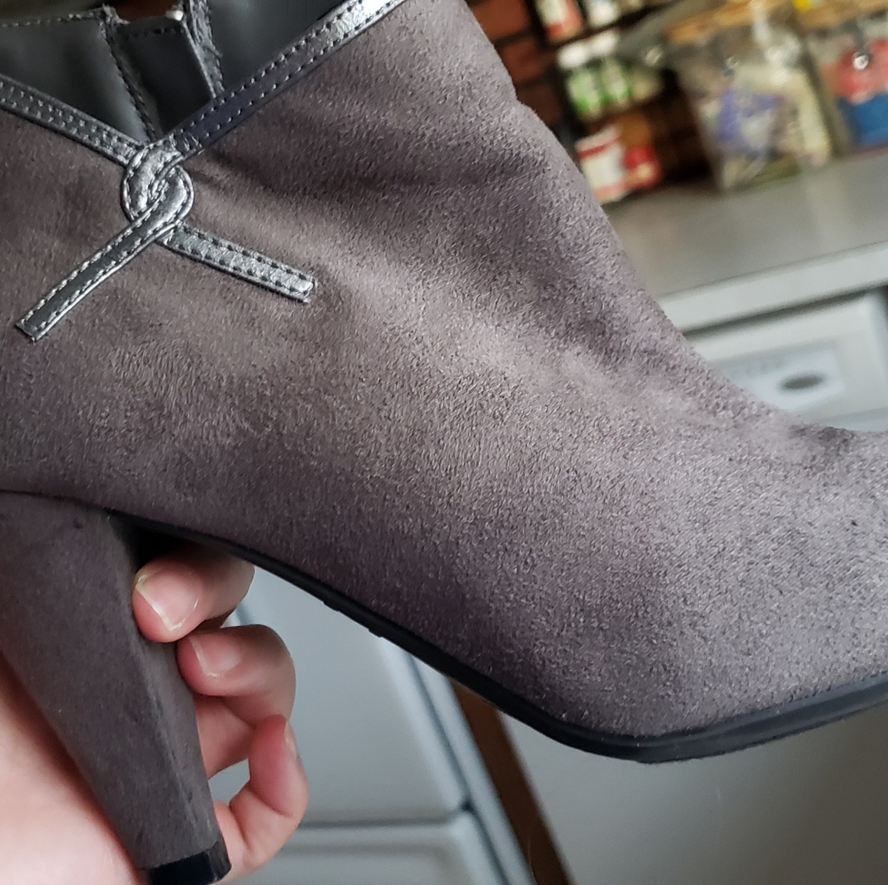 Gray Suede Booties - Picture 5 of 5